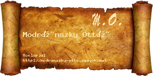 Modránszky Ottó névjegykártya